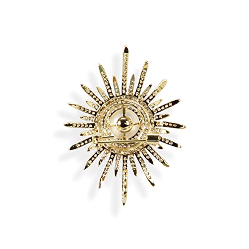 Pearl Brooch Pin Women's Fashion Jewelry Crystal Costume Round Dress Holiday Gift Girl Gold Rhinestone Corsage #TOP5
