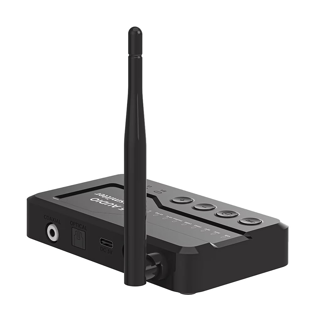 LE Audio Bluetooth 5.3 adapter nadajnik audio do słuchawek TV z bezstratnym Auracast LC3 do odtwarzania i oglądania muzyki