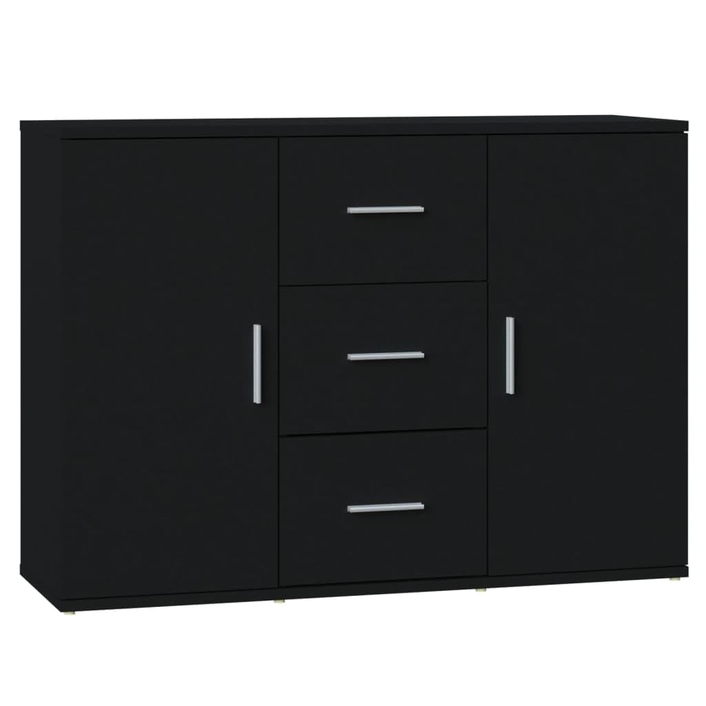 vidaXL Sideboard Cupboard Storage Cabinet Highboard Home Organiser Telephone Drawer Cabinet with Door Black 91x29.5x65 cm Engineered Wood