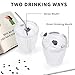 RÉΑLWÁY 16 OZ Iced Coffee Cups with Lids and Straws Set of 4, Unbreakable Plastic Drinking Glasses Reusable Iced Coffee Glass to Go Cup for Iced Tea,Juice, Water,BPA Free, Dishwasher Safe