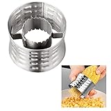 Mcles Maisabisolierer, Edelstahl Maisschäler, Maisabisolierwerkzeug, kreisförmiges Scheren, Maisschaber, Entkerner, Maisabisolierer, Maisscherer, Maisentferner, Mais-Reißverschluss für Zuhause Küche