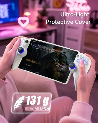 Image of UYIYE Case for PlayStation Portal Remote Player, Soft Rubber Protective Cover Compatible with PS Portal, Thin Fit Shockproof Scratch Resistant Case with Heat Dissipation & Precise 1:1 Fit,White