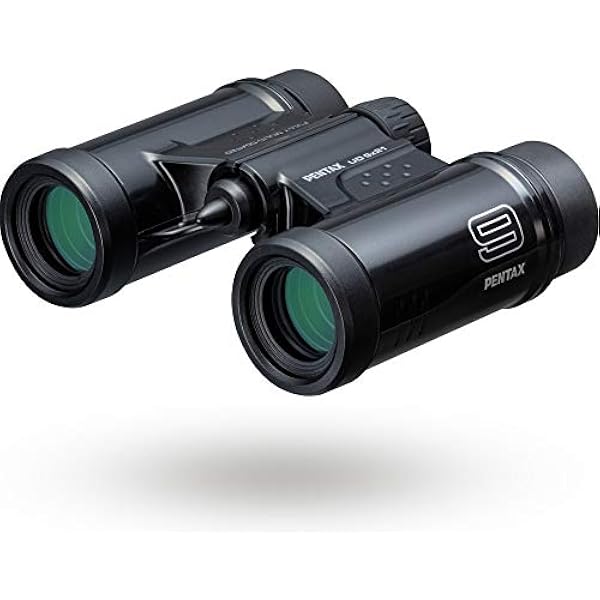 Pentax 61811 Lornetka UD 9 x 21 - różowa jasne wyraźne pole widzenia kompaktowy lekki korpus z pryzmatem dachowym w pełni wielowarstwowa optyka zapewnia doskonałą wydajność obrazu czarna