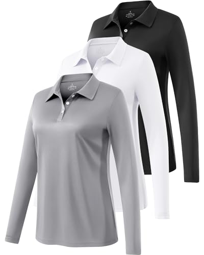 Ullnoy Lightweight Golf Shirts for Women Moisture Wicking Long