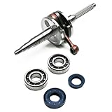  EMBIELLAGE-Vilebrequin Scoot Adaptable MBK 50 Booster, Stunt-Yamaha 50 BWS, Slider (avec ROULEMENTS + Joints) - Top Perf Type Origine-