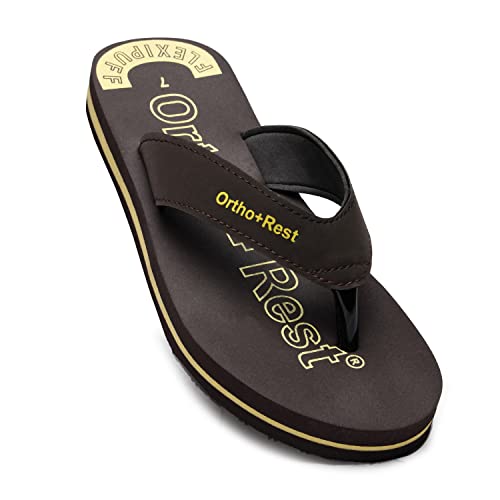 Image of Ortho + Rest Men Slipper Orthopedic Super Soft, Lightweight and Comfortable Flip Flops for Home Daily Use