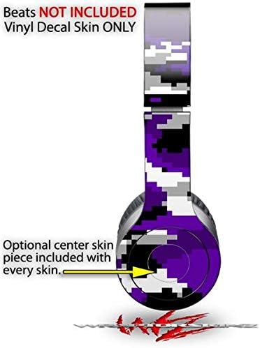 Skin Decal Wrap Works with Original Beats Solo HD Headphones WraptorCamo Digital Camo Purple Skin Only (Headphones NOT Included)