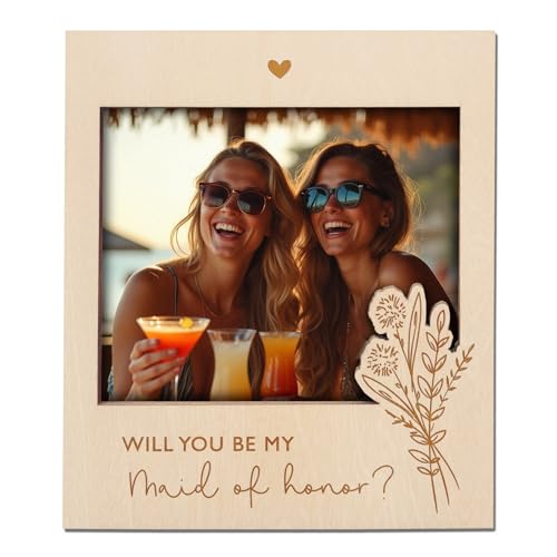 Joli Coon Maid of honor proposal picture frame - Will you be my maid of honor - Magnetic Photo Frame...