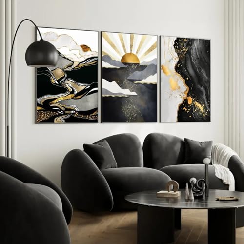 Peinture sur toile abstraite paysage lever de soleil décoration murale affiches maison