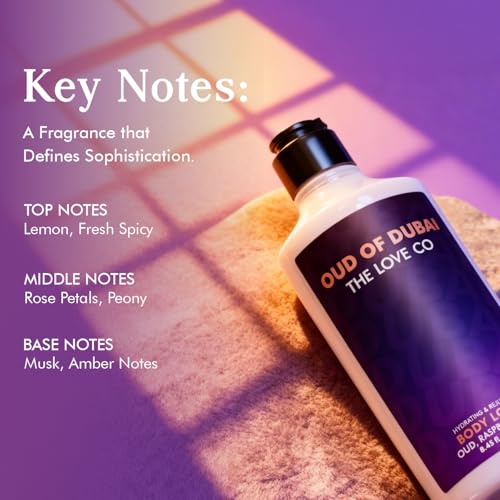 Image of THE LOVE CO. Oud of Dubai Body Lotion for Women 250ml | Floral Fragrance | Deep Moisturizing, Non-Sticky Formula | Luxury Body Care Gift