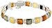 Sterling Silver Multicolored Amber Bracelet, 7"