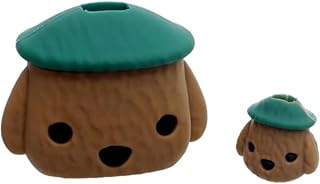 واقي شاحن وكابل من السيليكون الصلب بتصميم كلب لطيف متعدد الألوان موديل CH-033 من جي باور، قطعتين