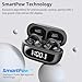TOZO OpenEarRing True Open Ear Headphones, Lightweight Comfort Open Ear Clip Wireless Earbuds, 40H Play Bluetooth 5.4 Headphones with Smart Digital Display Design Fit Sports Running, Workout Black