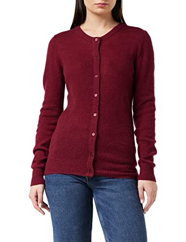 SPARKZ COPENHAGEN Pure Cashmere O-Neck Cardigan Gilet, Rouge (Autumn Red 539), 42 (Taille Fabricant: X-Large) Femme