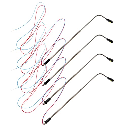 Mikikit 4Pcs Street Lamp Model Decorative Lights for Sand Table and House Decor for Garden and Bedroom Decor