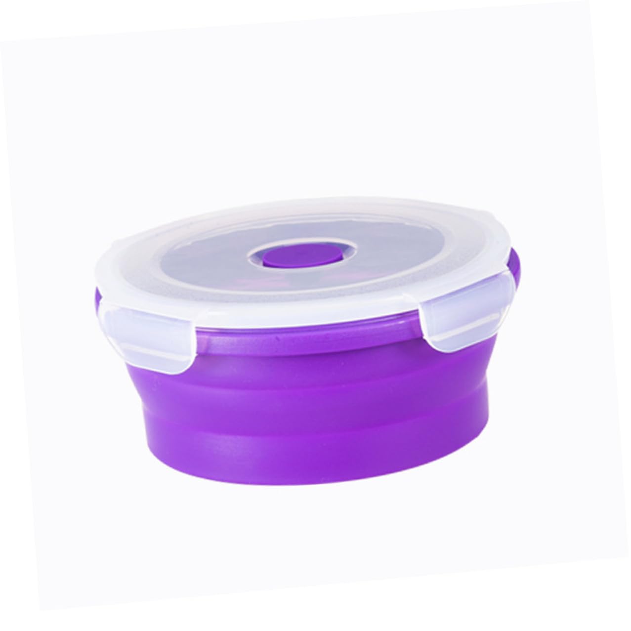 4 piezas Cajas Plegables para Alimentos de Silicona Alimenticio Resistentes Microondas Portátiles con Capacidad Colores Surtidos para Picnic Camping y Almuerzos Escolares