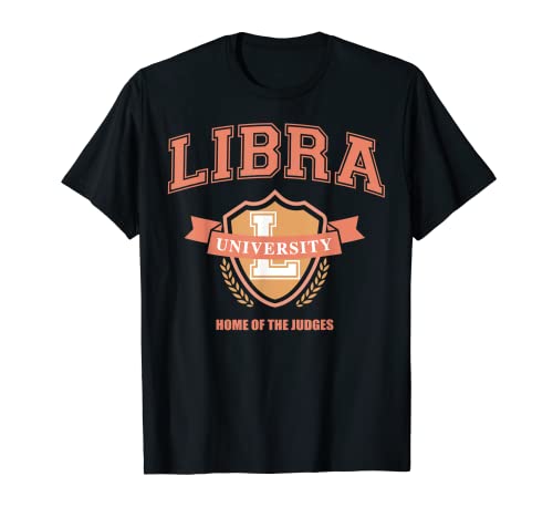 Vintage Retro Libra Universidad Astrología Horóscopo Cumpleaños Camiseta