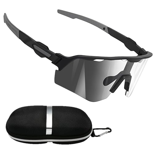 Gafas de ciclismo fotocromáticas con tintado automático, gafas de ciclismo para hombre, protección fotocromática UV400, gafas deportivas fotocromáticas para bicicleta de carretera, MTB, correr
