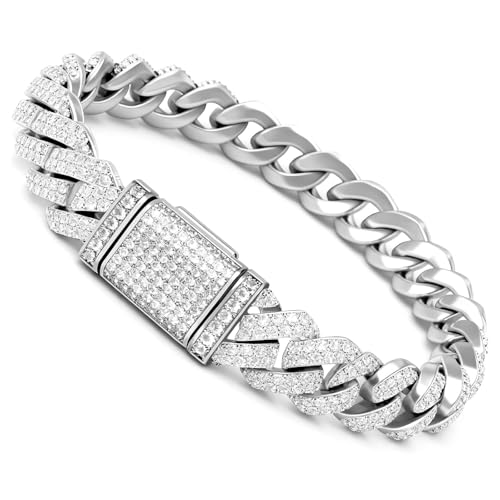 Pulsera Miami Cuban Link de 12 mm para Hombre miniatura 1