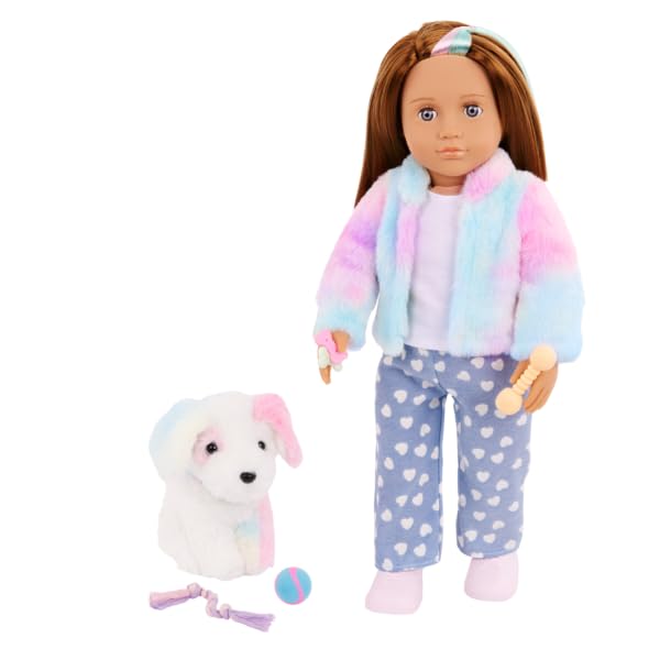 Doll & Pet OG – Skylar 45,7 cm i łuk 15,2 cm pies – fantazyjna zabawa – zabawka dla dzieci od 3 lat
