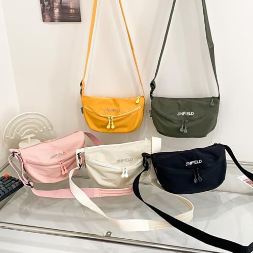 Image of Sling Crossbody Bag Women: Hobo Bag Lady Crescent Bags Nylon Dumpling Purse for Daily Travel Hiking Park