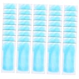 KOMBIUDA 40 Piezas helado tazones de comida para hámster gel de bebe enfriamiento adhesivos bebe pegatinas bebe refrescante anti-golpe de calor tela no tejida de pvc Blue