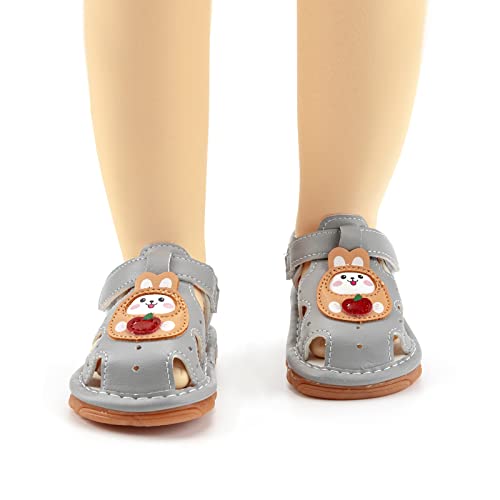 Image of SOFMUO Baby Boys Girls Squeaky Sandals Non-Slip Soft Rubber Sole Closed Toe Infant Summer Outdoor Shoes Toddler First Walkers