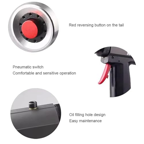 Remachadora neumática de alta resistencia con 5 boquillas para remachar, herramientas mecánicas esenciales para construcción y mejoras del hogar