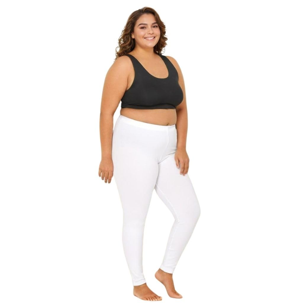 Adira | Plus Size Leggings for Women | Plus Size Leggings for Women | High Waist | Ankle Length | Soft Cotton & Elastane Blend | Non-See-Through | Gusset Crotch Prevents Ripping-picture-52
