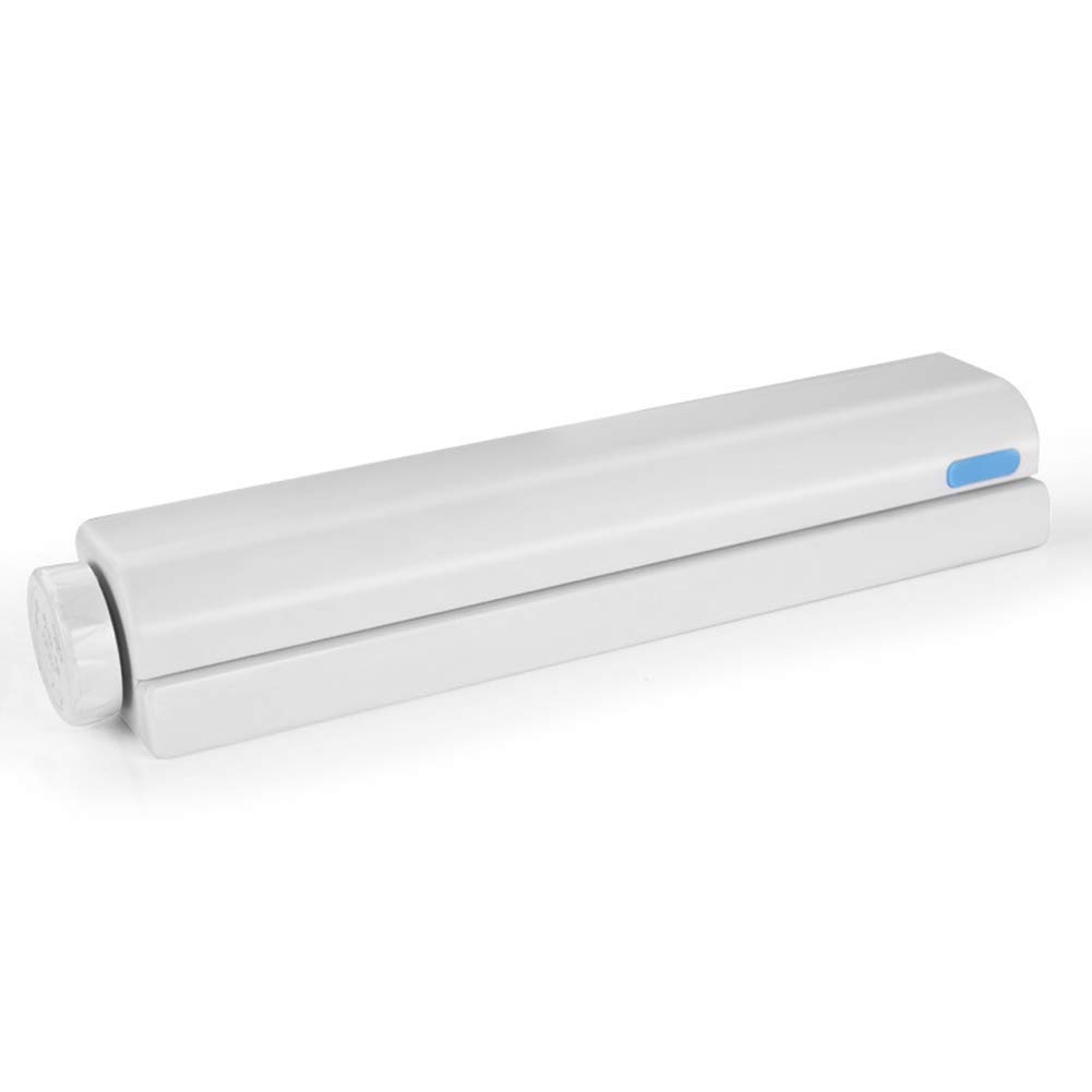 Yooha Auto Retractable Clothesline, 4 Line Practical Space Saving Wall Mount Airer Easy Install Clothesline Auto Retractable Clothesline for The Bath, Kitchen, Balcony or Terrace(White)