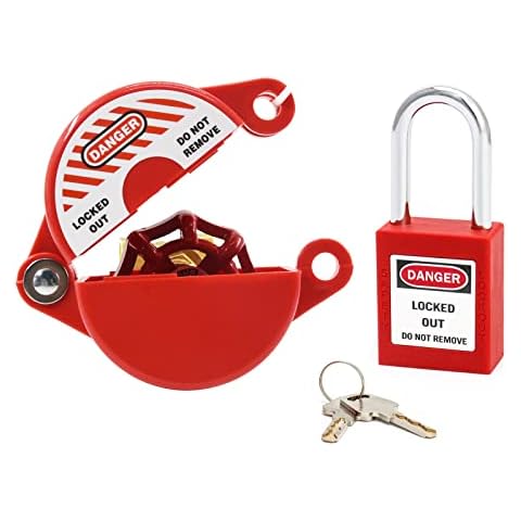 Valve Lockout and Safety Padlock 1 Sets Cover