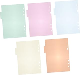 EXQUIMEUBLE 10 Peças Placa De Índice Divisor Em Branco Rótulos Divisores Para 6 Fichários Divisores De Plástico Fichário Transparente Cartões Em Branco Pasta De Arquivo De Plástico Divisores