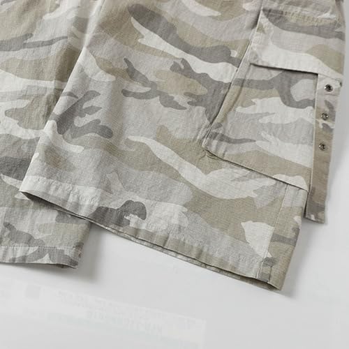 XYXIONGMAO Men's Grey Wide Leg Cargo Camo Patchwork Multi-Pocket Techwear Pants Loose Hip Hop Streetwear Hip Hop Trousers4