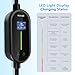Vickxsii Level 2 EV Charger, Electric Vehicle Portable Charger Adjustable Current （240V 32A） with 16FT Cable, Home Waterproof Mobile EV Charging for SAE J1772 Electric Cars