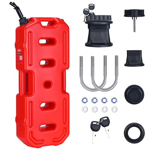 Portable Tank with Locking Mounting Upgraded Bracket Mounting 30L Fits for Car Motorcycle SUV ATV UTV/u Bolt for 1" Tube (with Locking)
