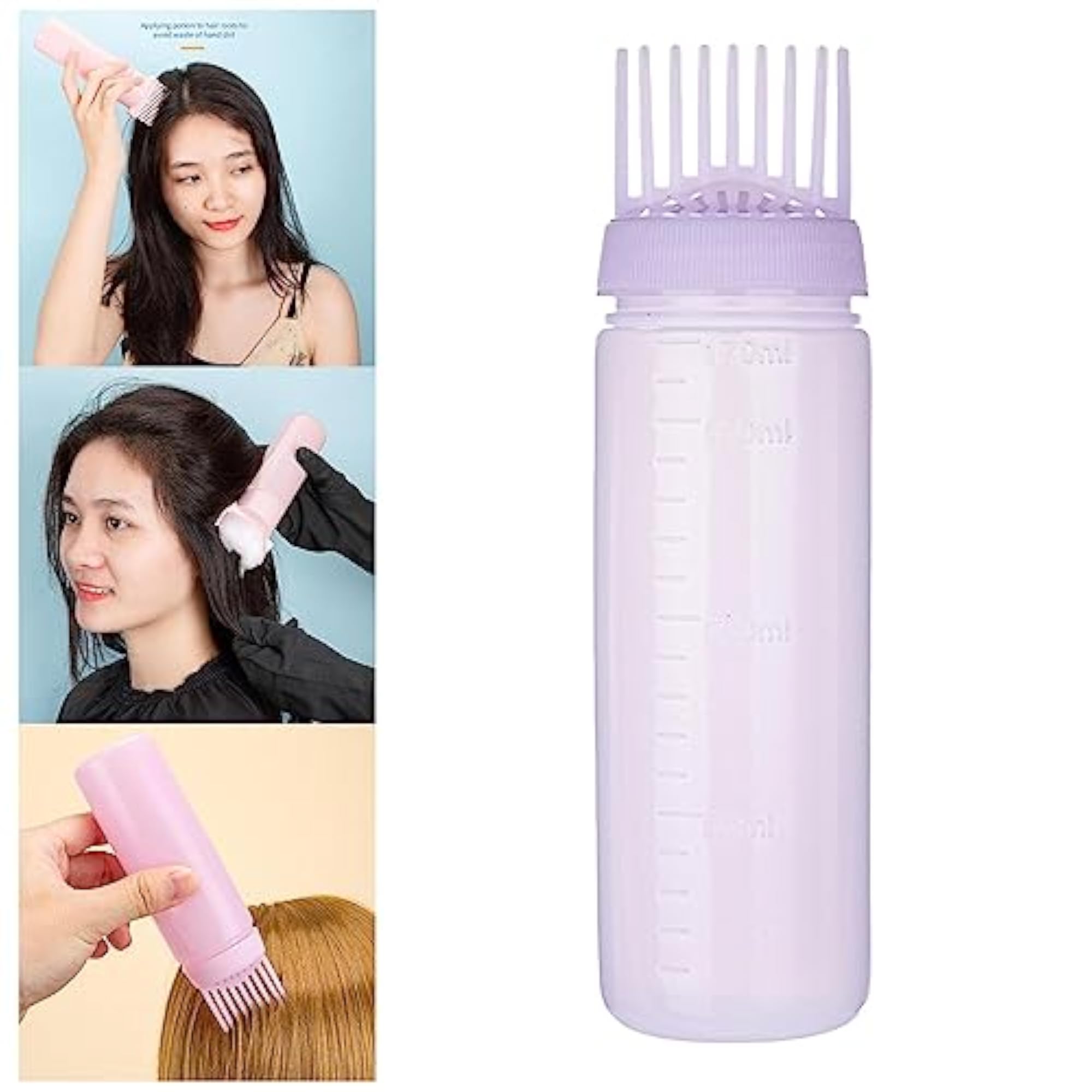 Root Comb Applicator Bottle Multifunctional Hair Oil Applicator For Home Diy Purple