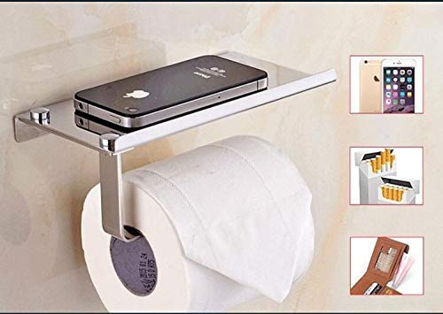 RSP Quality bit® Stainless Steel Toilet Paper Holder with Mobile Stand Chrome Finish - Bathroom Accessories - Pack of 1 1