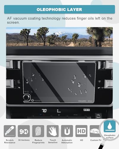 Image of CDEFG for 2025 2026 Toyota Tundra Screen Protector 8-Inch Tempered Glass, for 2022-2026 Toyota Tundra SR SR5 Accessories Screen Cover HD Anti Fingerprints