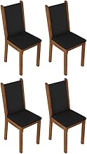 Kit 4 Cadeiras de Jantar 4291 Rustic/preto Madesa