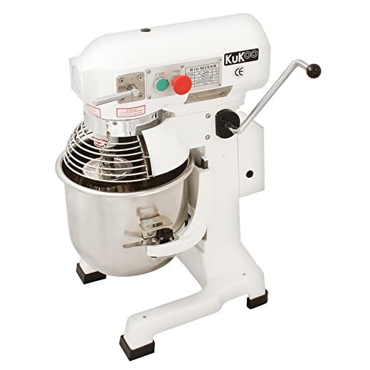 KuKoo Robot Batidora 550W Amasadora Repostería Profesional Robot de Cocina Automática Multifuncional Planetaria Industrial 10 Litros Raspador de acero GRATUITO
