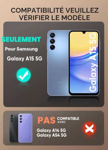 Coque Samsung Galaxy A15 SUPCASE Unicorn Beetle Pro intégrale noire - 3