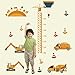 KAMEUN Metro Bambini Parete, Adesivi Murali Cameretta, Escavatore Wall Stickers, Misura Altezza Bambini Da Parete per Soggiorno, Asilo Nido, Camera Letto, Vivai, 90*30cm