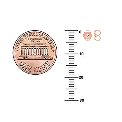 Ritastephens 14K Yellow, Rose Pink, or White Gold Butterfly Earring Backs (Small, Regular)3