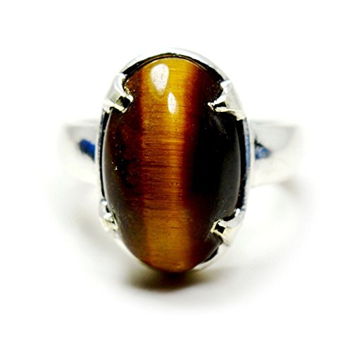 Bague oeil de tigre naturel 4 carats pour homme femme, finis les bijoux ternes