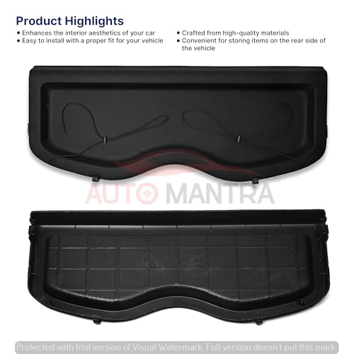 Image of Car Parcel Tray Diggi Luggage Tray in Perfect Fitting Compatible for Grand I10 Nios