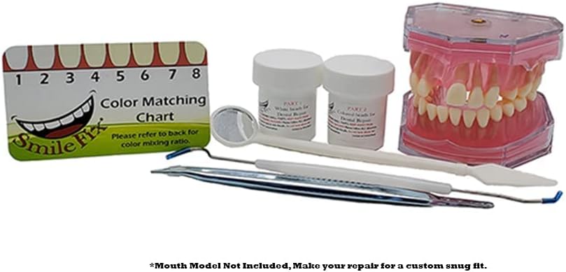 SmileFix Color Matching Dental Repair Kit - Missing or broken tooth or teeth. Gaps or cracks fixed temporary or permanent quick & safe. Regain your confidence and beautiful smile in minutes at home! : Beauty & Personal Care