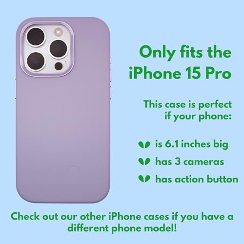 Ethicase ヴィーガンレザー マグネットケース iPhone 15 Pro 6.1インチ用 (ラベンダー)
