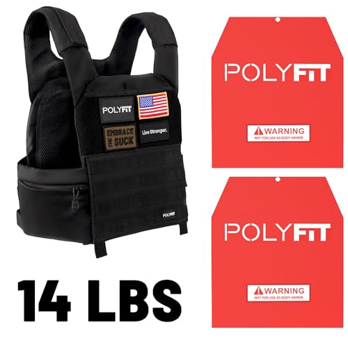 Image of POLYFIT (Fortify) Vest and Weight Plate Bundle - 14 LBS Vest