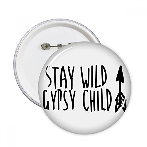 Badge Button Wild Gypsy enfant pour décorer la veste d'école et le sac à dos