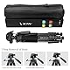 Victiv Kamera Stativ mit 52–160-185cm Höhe, leichtes Camera Tripod mit Abnehmbar 3-Wege-Kopf, Aluminium fotostativ für DSLR Canon Nikon Sony, Dreibeinstativ for Smartphone mit Handy Halterung